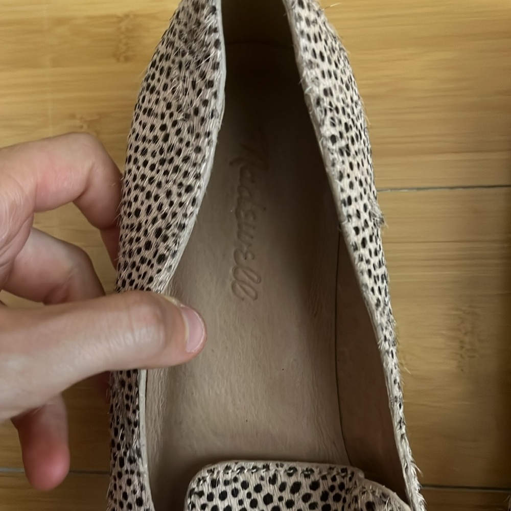 Madewell The Frances Skimmer in the Calf Hair tan loafers - Picture 4 of 9